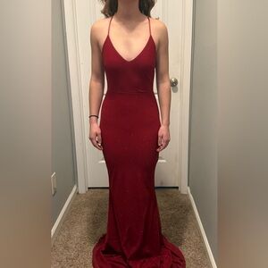 Elegant Red Evening Gown